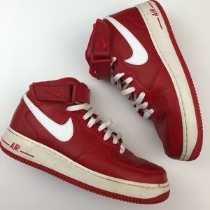 Nike Air Force 1’s Red & White High Size 9.5